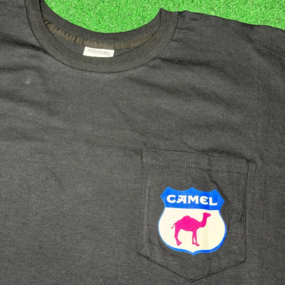 Vintage 90s Camel Cigarettes Camel Joe Promo RARE Black XL T Shirt 23x30 - Picture 5 of 8